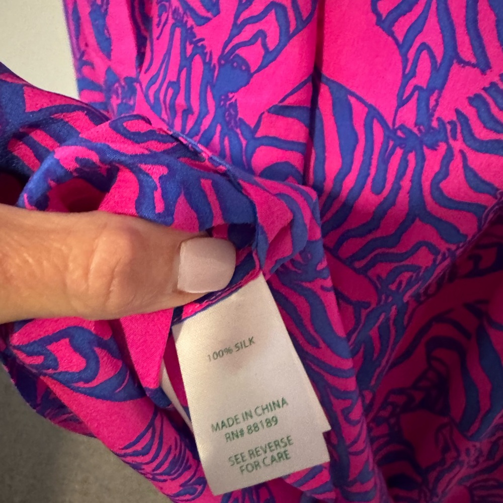 Lilly Pulitzer Elsa Zebra Print Blouse - Picture 5 of 6